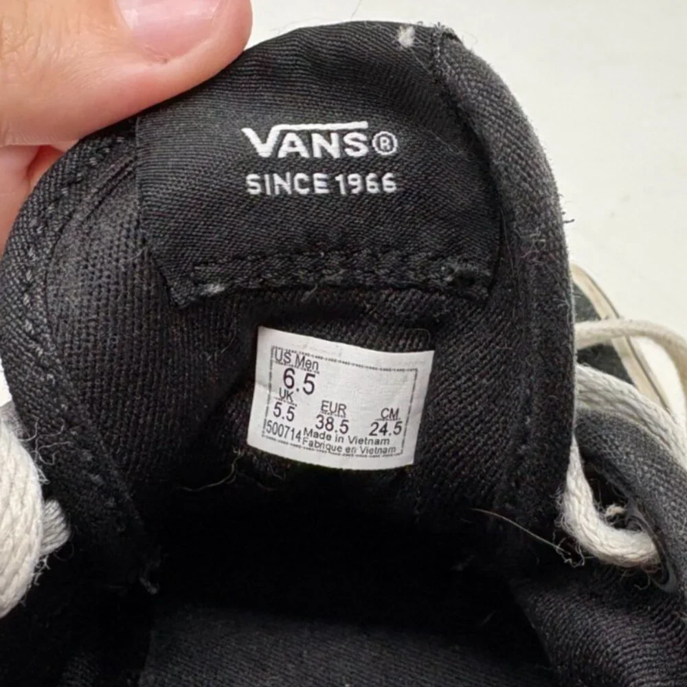 Vans Off The Wall 50714 Black Casual Shoes Sneakers Size 6.5 Mens